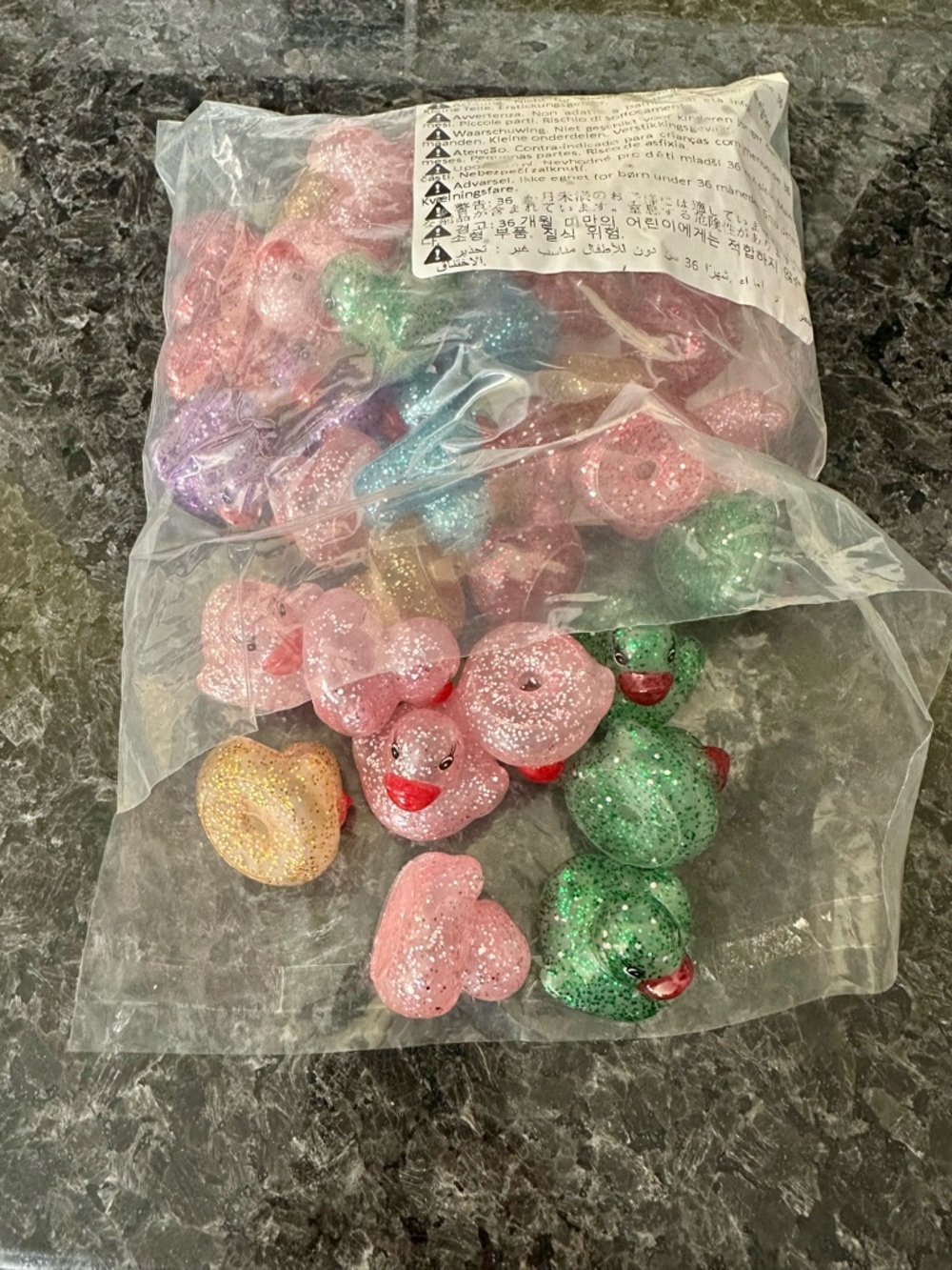 Mini Glitter Rubber Duckies Lot